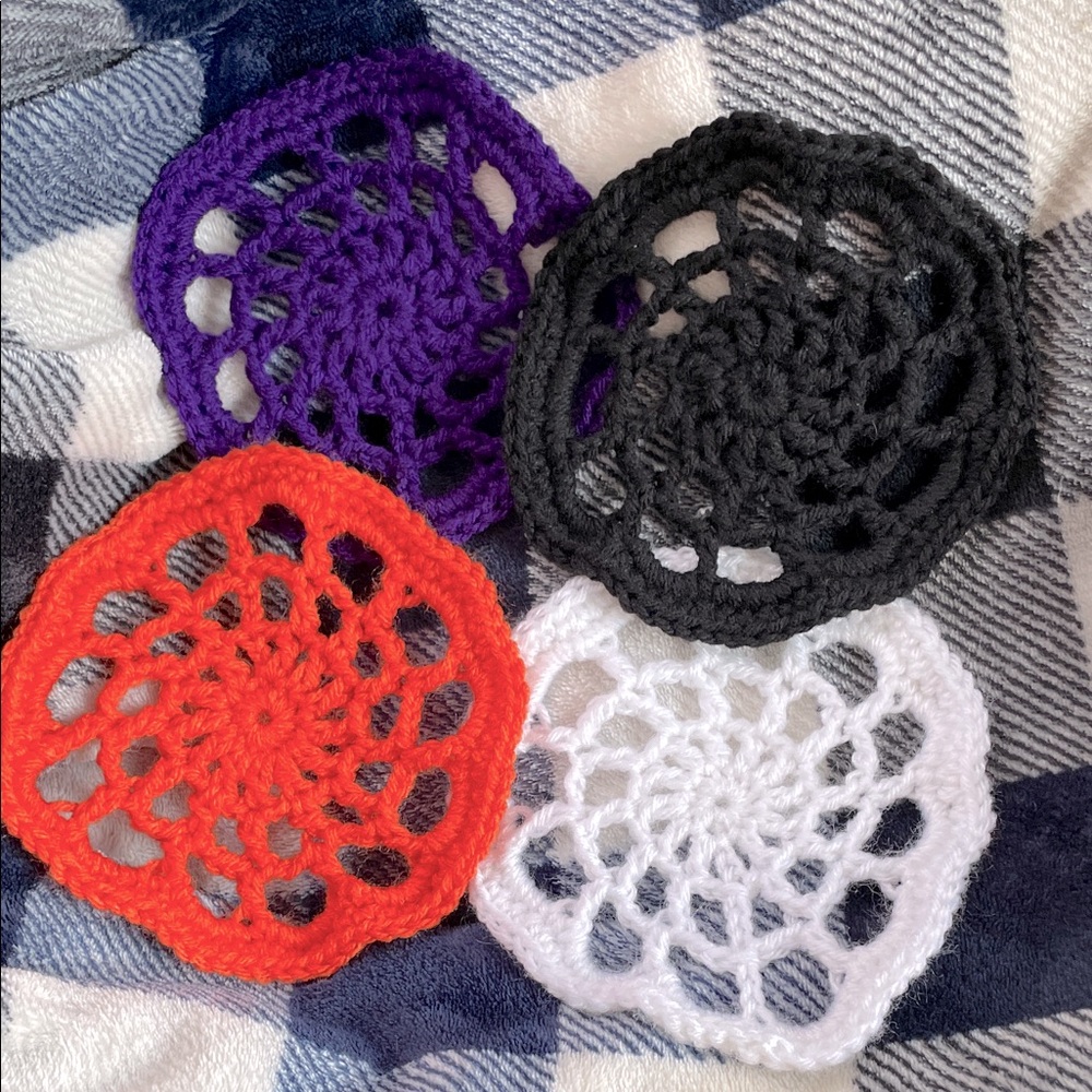 Crochet Spider-web Coaster Set of 4